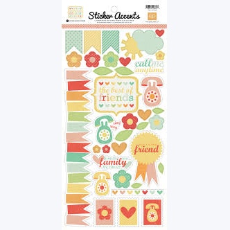 Наліпки від Echo Park - The Best of Friends Stickers, 15x30 см