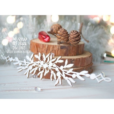 Чипборд ScrapBox - Бордюр з омелою ускладнений Hw-080