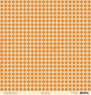 Аркуш двостороннього скрап-паперу від October Afternoon - DaydreamCollection - Poppy Garden, 30x30