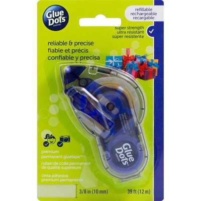 Двусторонний клеевой диспенсер Glue Dots - Premium Permanent GlueTape, 10 мм, 12 м