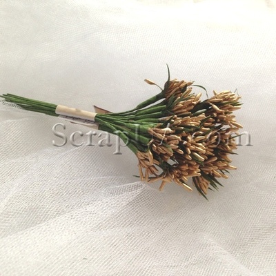 Веточки-тычинки, цвет золото, пучок из 12 штук