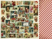 Двусторонний лист скрапбумаги от Kaisercraft - Yuletide Collection - Christmas - Christmas Eve, 30,5 х 30,5 см.