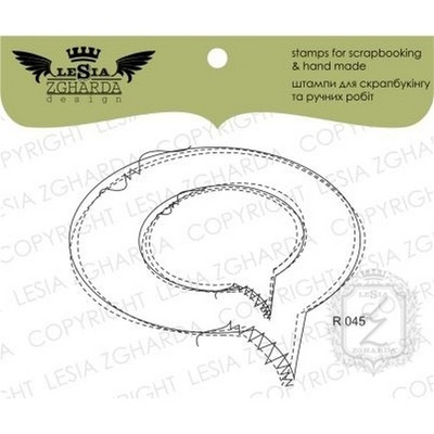 Набор акриловых штампов Lesia Zgharda R045 Рамка-дудлинг овальная прошита, 2 шт