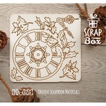 Чипборд ScrapBox - Годинник з гостролистом Hh-025