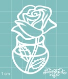 Чипборд від Вензелик - Ваза з квітами 07, розмір: 40x61 мм