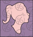 Чипборд Профіль "Дівчина". Маленький cb-388