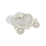 Заготовка для шейкера Карета для принцеси 12,8x12см, колір молочний, ТМ Фабрика Декору