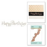 Пластини для фольгування від Spellbinders - Faux Script Happy Birthday