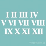 Чипборд від Вензелик - Цифри римські, розмір: 74x138 мм