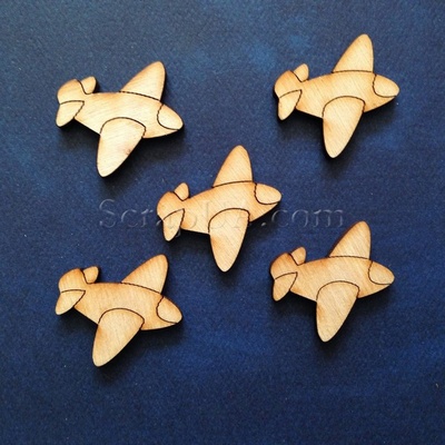 Деревʼяна фігурка WOOD-011 - Літак, 1 штука