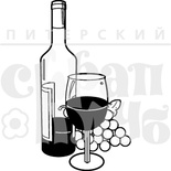Штамп от Питерского скрапклуба - Вино