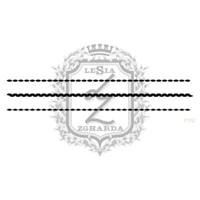 Акриловый штамп Lesia Zgharda F102 Вязаные стежки, набор из 3 штампов