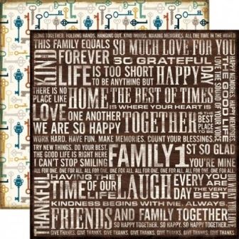 Лист двусторонней бумаги от Echo Park-Wise Words