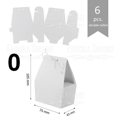 Набір паперових заготовок 004, ТМ Fabrika Dekoru, 6 штук, вибір кольору