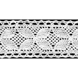 В’язане мереживо, колір білий, ширина 35 мм, довжина 90 см