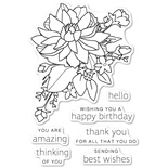Штампи від Poppystamps - Peony Bouquet clear stamp set