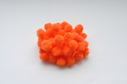 Помпон от ScrapBerry's, оранжевый, 1 см, 50 шт