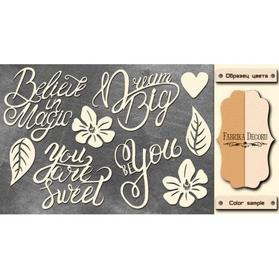 Набір чіпбордів TM Fabrika Dekoru FDCH-189, колір молочний, крафт