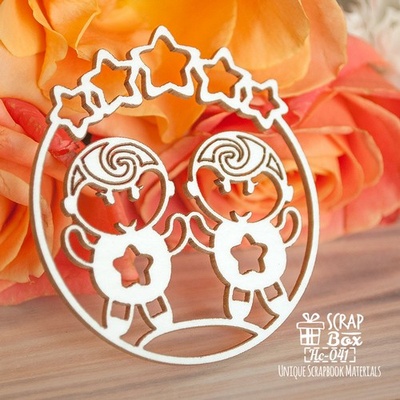 Чипборд ScrapBox - Зодіак Близнюки Hc-041