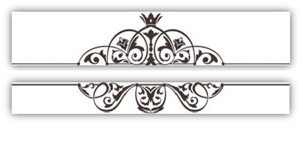 Акриловый штамп R009ab Виньетки, 2 штуки, размер 8,4 * 1,5 см и 8,4 * 0,9 см