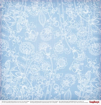 Папір для скрапбукінгу двосторонній від ScrapBerryʼs - хлопчик і дівчинка - Мрії, 30,5x30,5 см, 190 г/м²