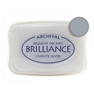 Чорнило для штампінгу Tsukineko - Brilliance Starlite Silver, велике