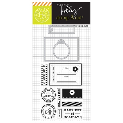 Набір ножів і штампів від Hero Arts - Kelly’s Open Me Stamp & Cut