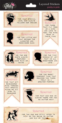 Наліпки від Glitz Design - Pretty in Pink LayeRed Stickers