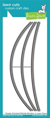 Ножі від Lawn Fawn - Simple Stitched Hillside Borders, 3 шт