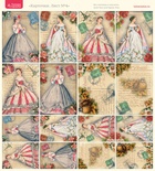 Лист с картинками от Тамары Старцевой - №04, 20,4х21,5 см, 16 шт.