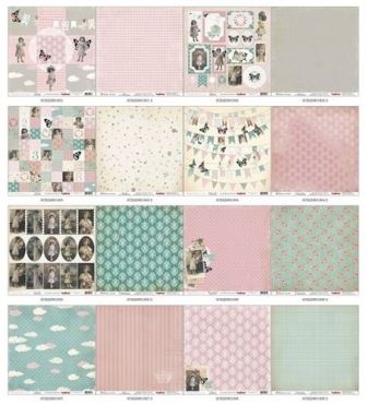 Набор бумаги для скрапбукинга Забытые мечты, 30,5х30,5см, 8 листов от ScrapBerry's - Забытые мечты