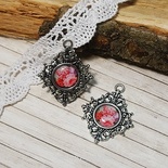 Епоксидна прикраса в металевій оправі від Євгенія Курдібановська ТМ - Троянди