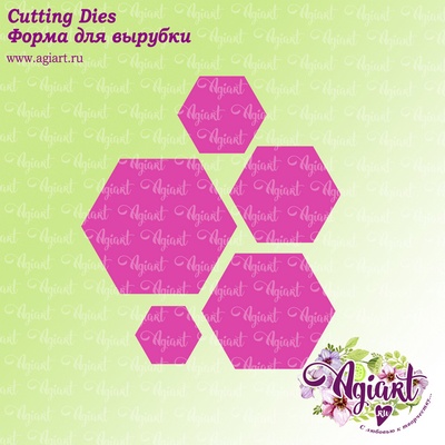 Ножи для вырубки от AgiArt - NEW - Соты. Базовый набор