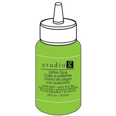 Клейовий Глітер Studio G, колір яскраво-зелений