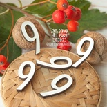 Деревʼяні фішкиScrapBox - Набір цифр 9 (5шт.) Fl-027