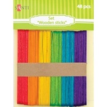 Набор Деревянные палочки, 6 цветов, 48шт, ТМ Santi