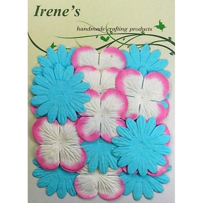 Декоративні квіти різних кольорів, розмір упаковки: 12x16,5см, 20 шт.