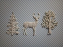 Набор гибких пластиковых фигурок - Зимний лес, 3 эл., высота элементов 7 см