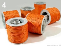 Вощений шнур, 1 мм, колір світло-помаранчевий, 5 метрів