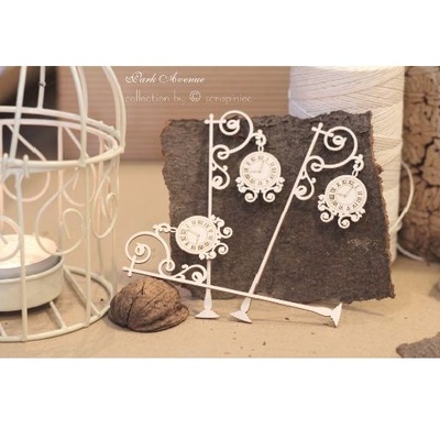 Чипборд Scrapiniec - Годинник великий Park Avenue 03, 4