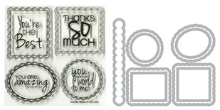 Ніж для вирубки і штампи від Sizzix - Framelits Die Set - Word Labels, 9 шт.