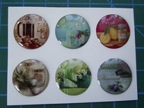 Набір епоксидних наліпок від Курдібановська TM - Кухня, 6 шт.