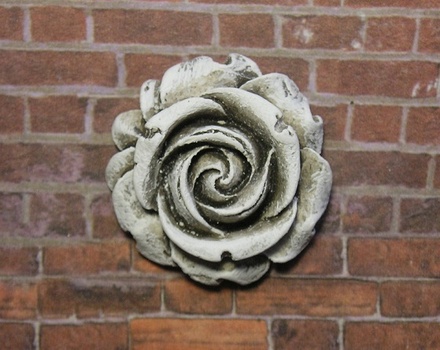 Гіпсова прикраса від E.В.А. - Троянда з патинуванням, 2.8x2.6 см