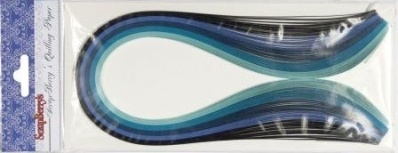 Папір для квілінгу ScrapBerryʼs "Відтінки синього", ширина 5 мм, 100 шт.