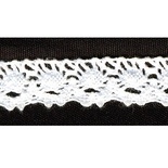 Мереживо в’язане, колір білий, ширина 12 мм, довжина 90 см