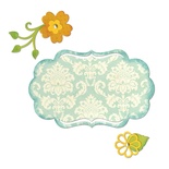 Лезвия Sizzix - Thinlits Die Set 6PK - Fancy Label & Flowers, 6 шт.