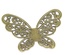 Металева прикраса "Метелик ажурний", 4.3смx 3.3см, антична бронза, 1 шт.