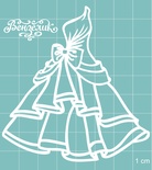 Чипборд от Вензелик - Платье, размер: 77x82 мм