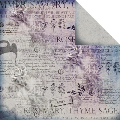 Аркуш двосторонній Fabscraps - Organic Double-Sided Paper - Herbs, 30x30 см