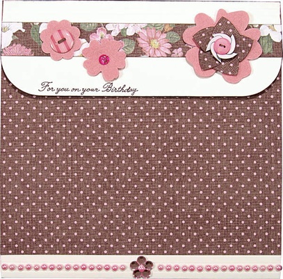 Трафарет HOTP - Giant Flower Card Template